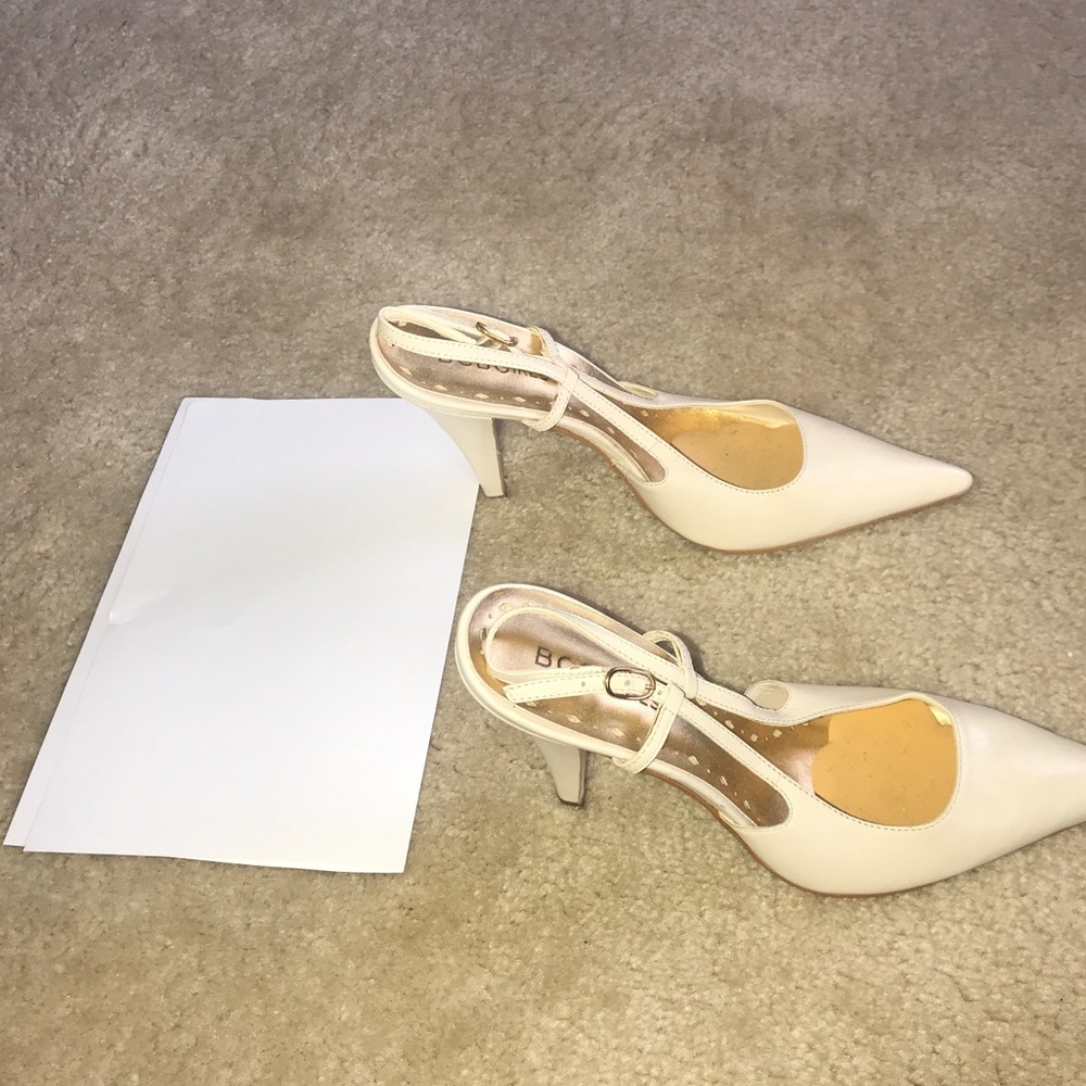 BCBGirls Cream slingback shoes size 5.5